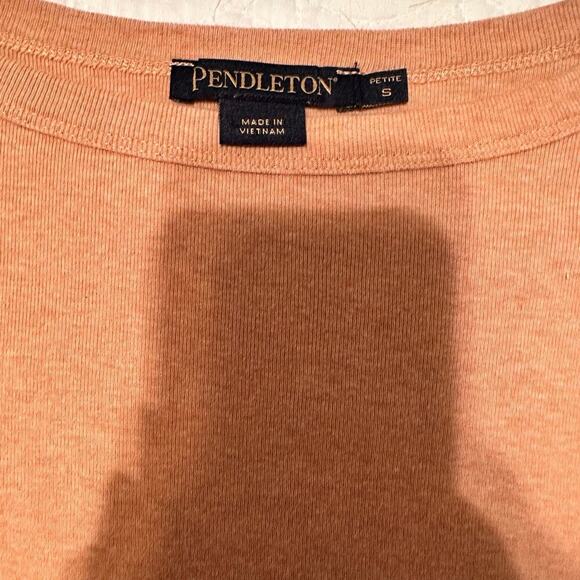 Pendleton Women’s Long Sleeve Shirt Terra Cotta Size Small Petite - Picture 5 of 5